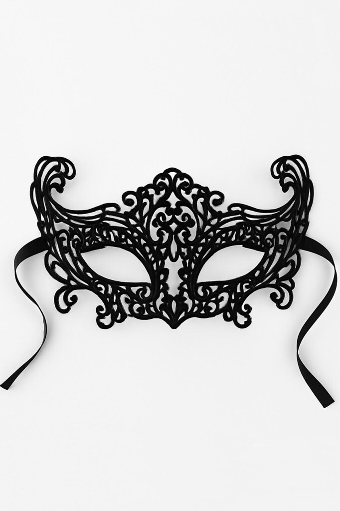 Beysüs Siyah Dantel Temalı Parti Balo Maske - Beysüs