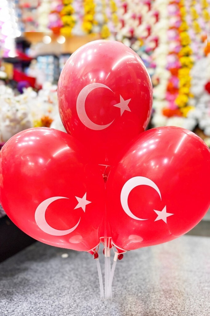 Beysüs Türk Bayrağı Lateks Balon 12'Li - 2