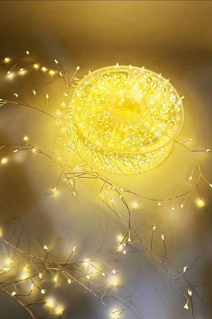 Beysüs Yılbaşı Ağacı 30 Metre Dallı LED Tel Işık Gün Işığı Kumandalı Fonksiyonlu Peri Led - 1