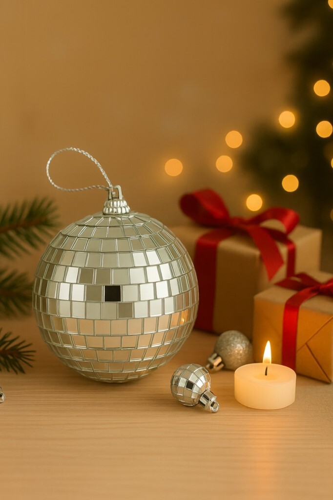 Beysüs Yılbaşı Çam Ağacı Süsü Aynalı Disko Topu 10 cm 2 li - 2