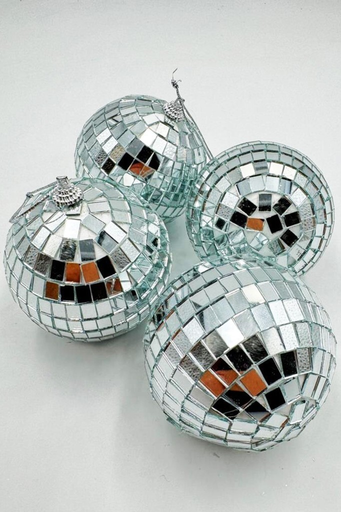 Beysüs Yılbaşı Çam Ağacı Süsü Aynalı Disko Topu 8 cm 4 lü - 4