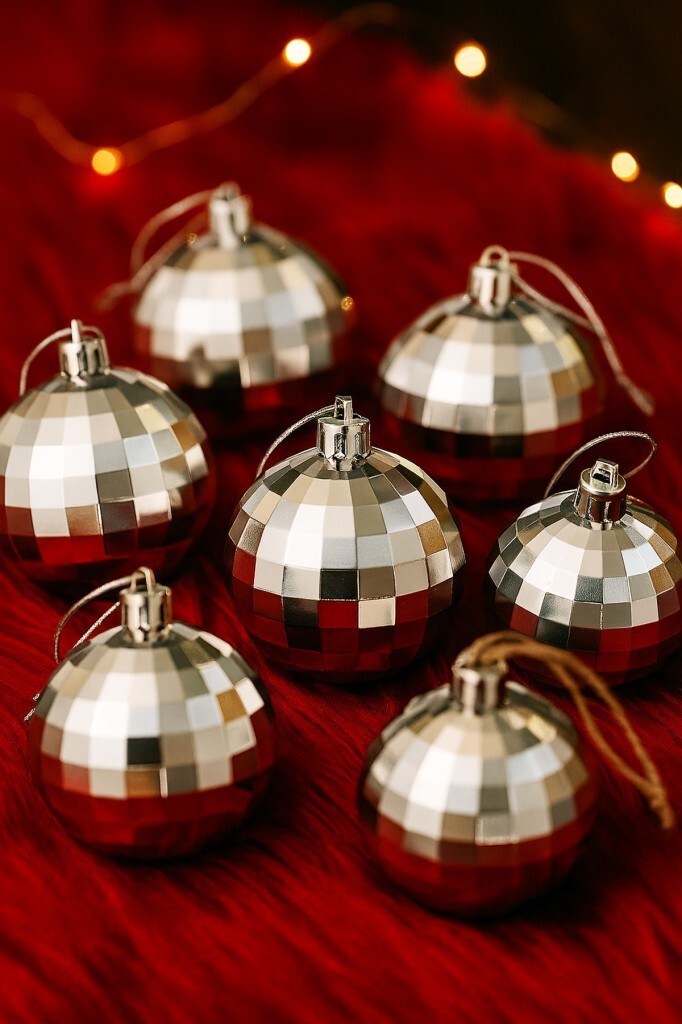 Beysüs Yılbaşı Çam Ağacı Süsü Disko Topu Görünümlü 4 cm 6 lı - 1