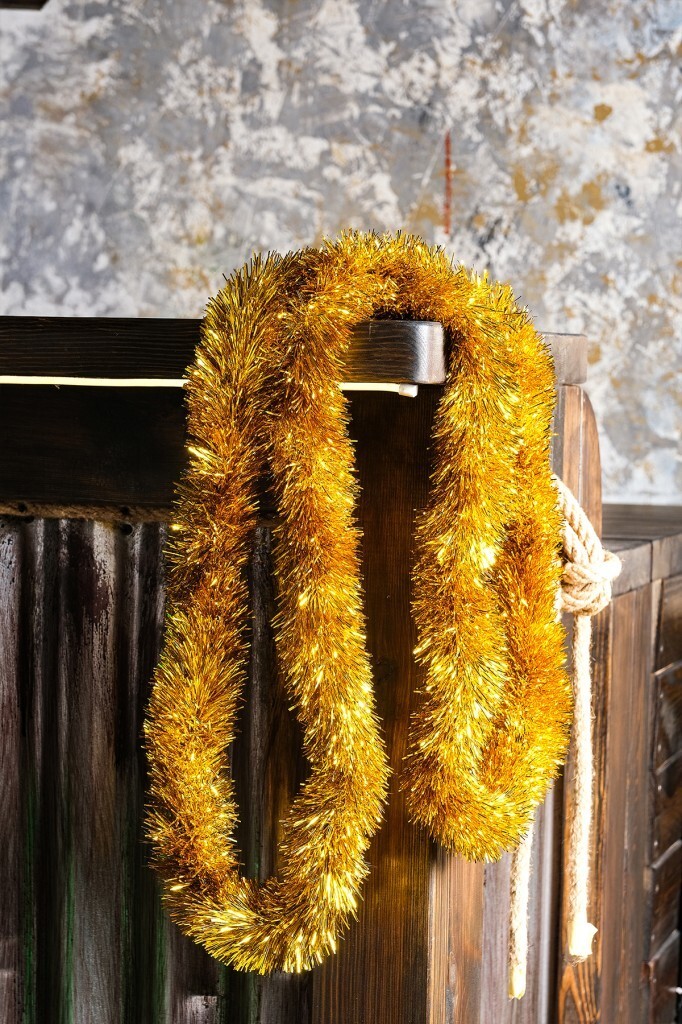 Beysüs Yılbaşı Çam Ağacı Süsü Sim 2 m Gold - 3