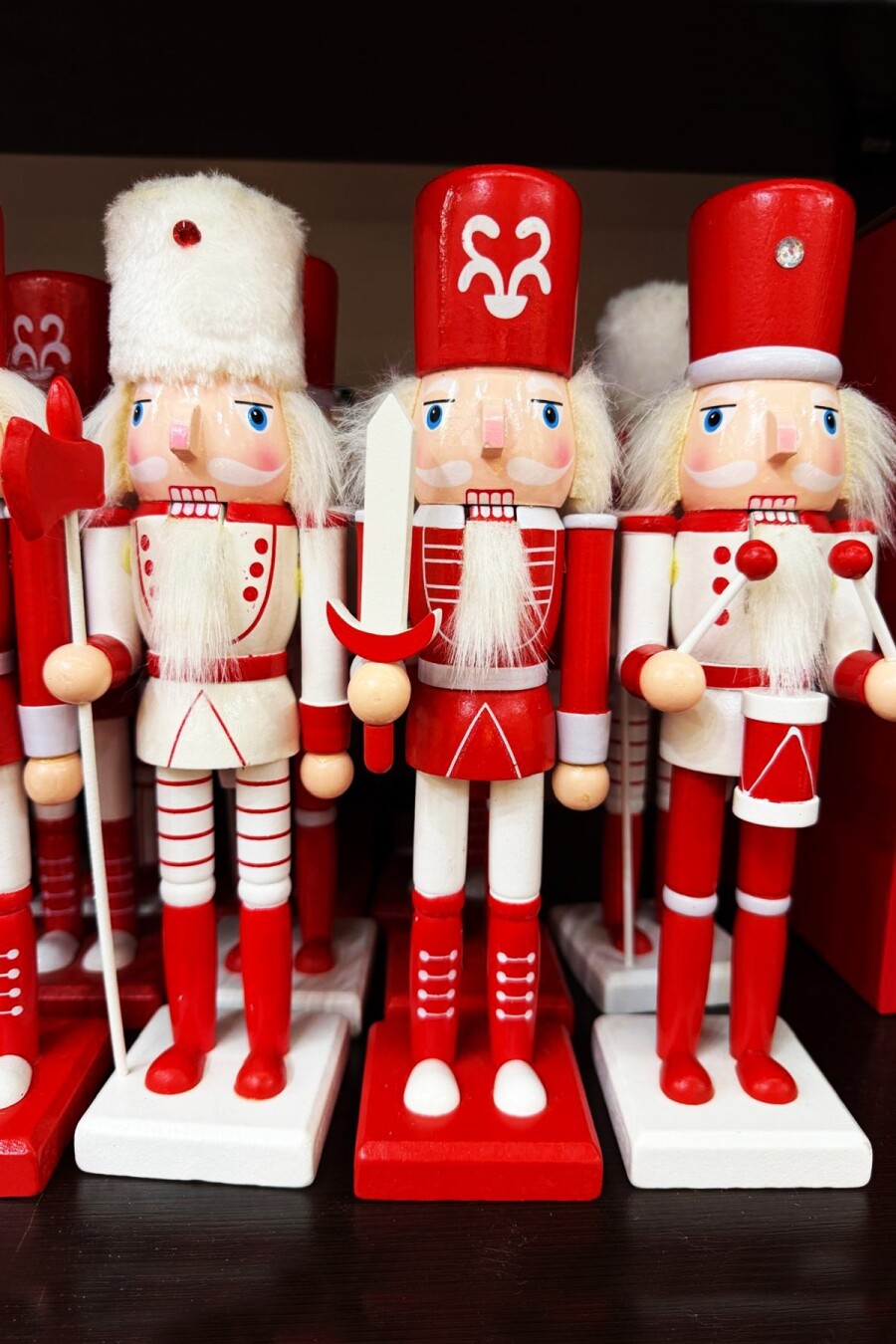 Beysüs Yılbaşı Dekor Orijinal Ahşap Fındıkkıran 3’lü Set 25 cm - 1