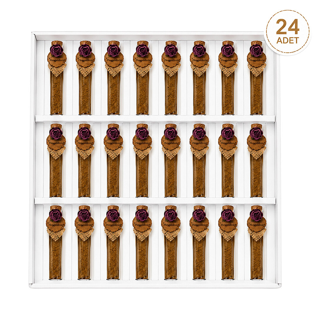 Bordo Renk Hediyelik Kına 24 Adet 