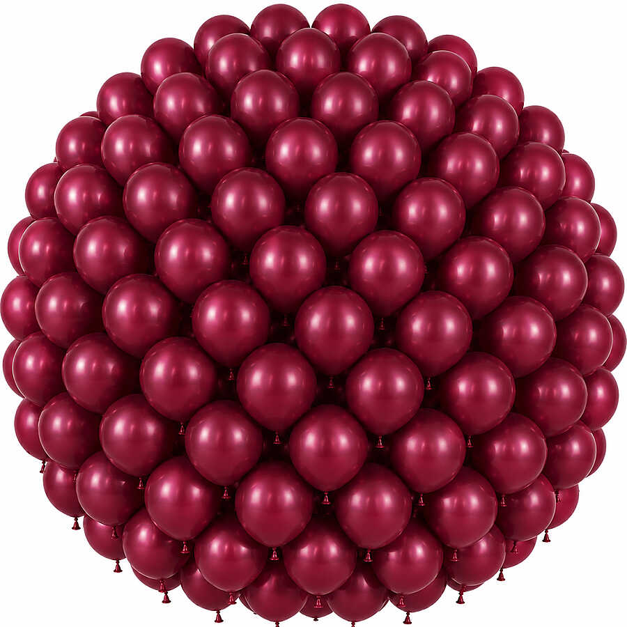Bordo Renk Lateks Pastel Balon (30 cm) - 100 Adet