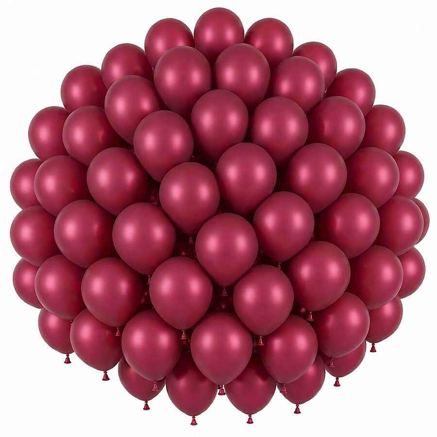 Bordo Renk Lateks Pastel Balon (30 cm) - 50 Adet