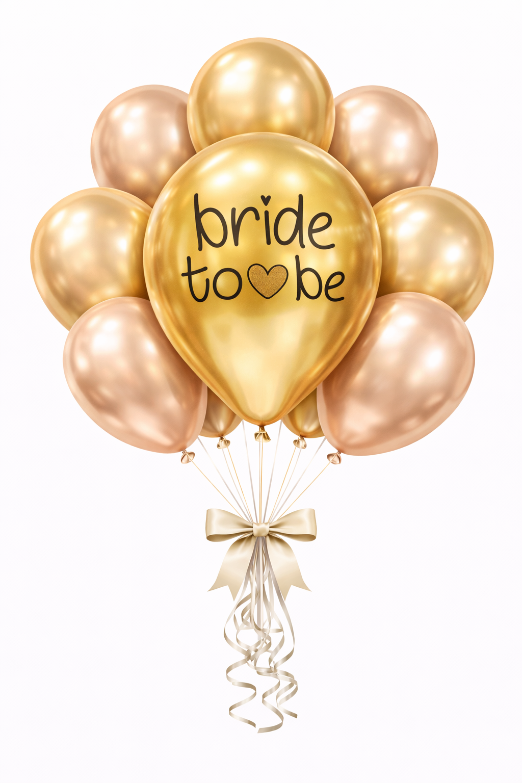 Bride Balon Krom Altın 5'li 12 inç