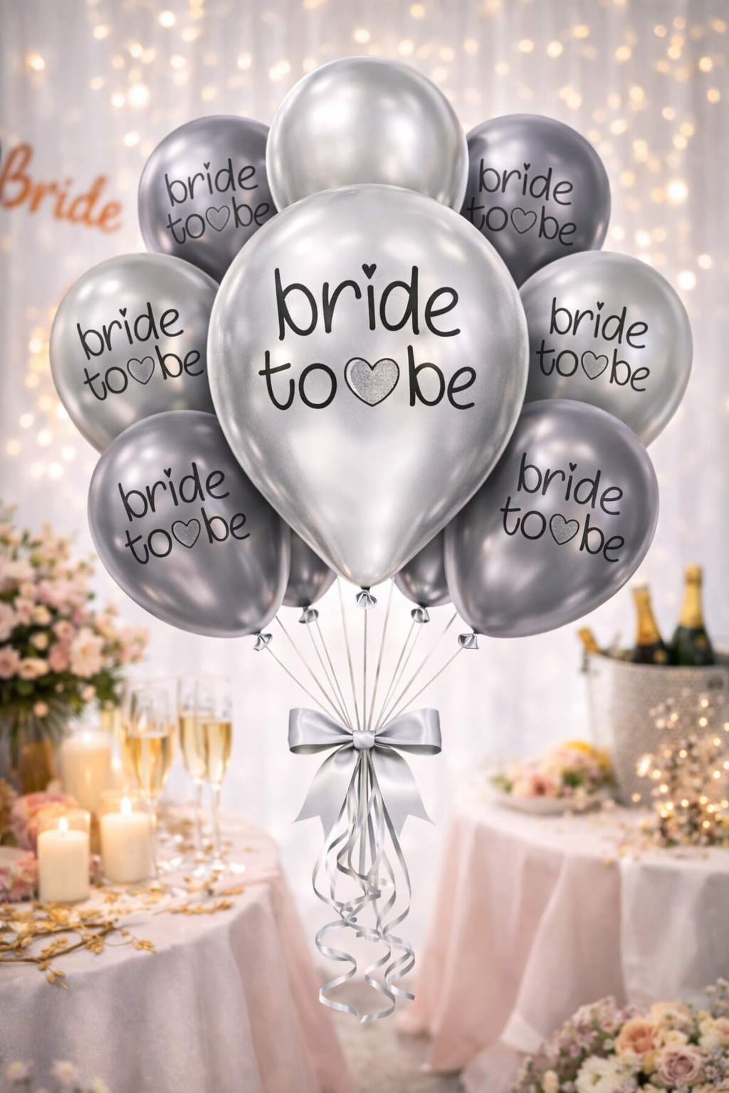 Bride Balon Krom Gümüş 10'lu 12 inç