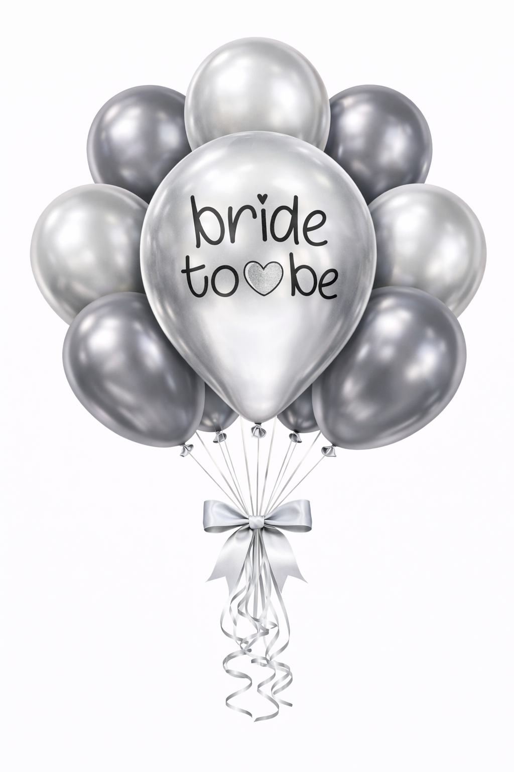 Bride Balon Krom Gümüş 5'li 12 inç