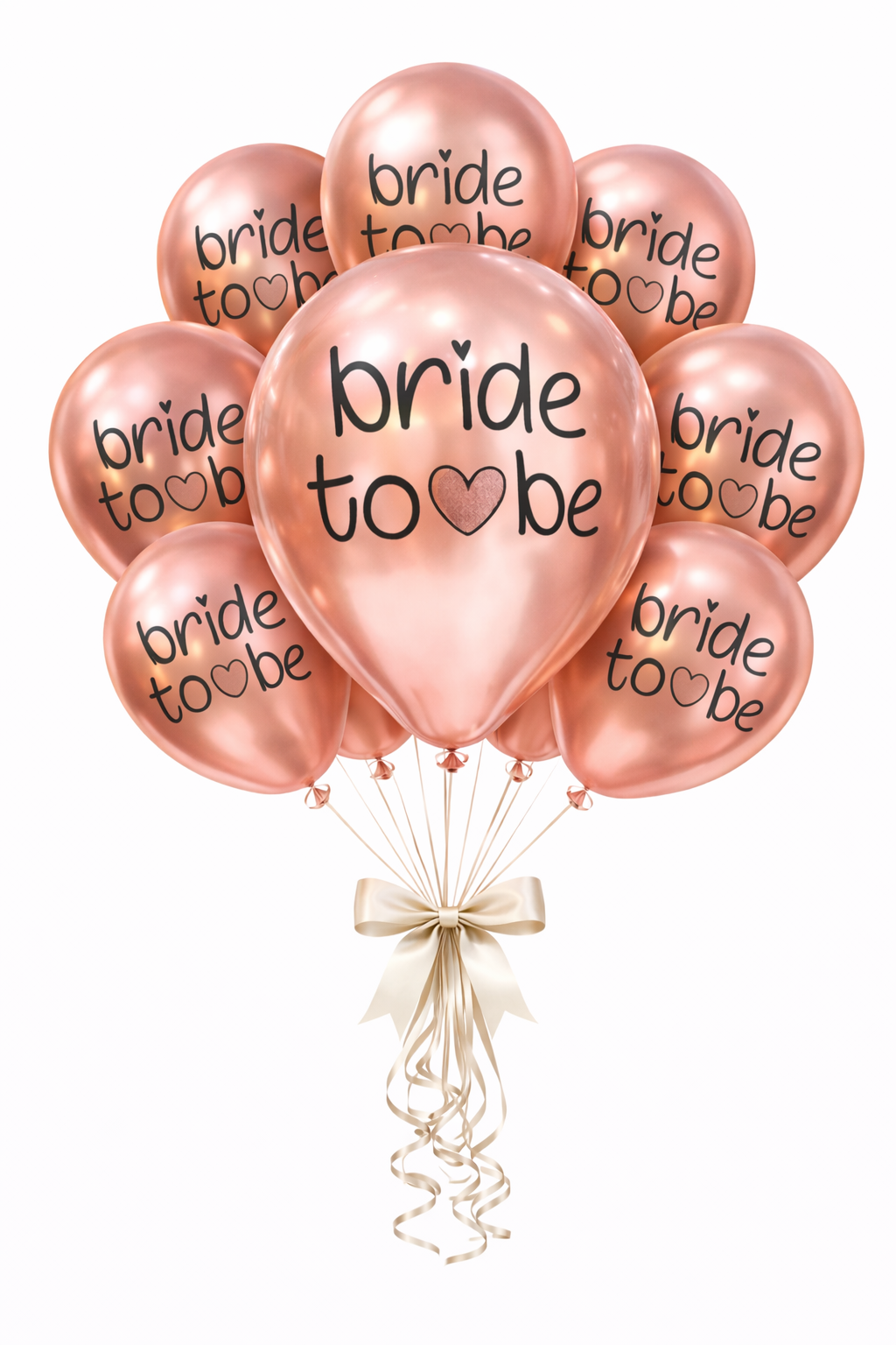 Bride Balon Krom Rosegold 10'lu 12 inç