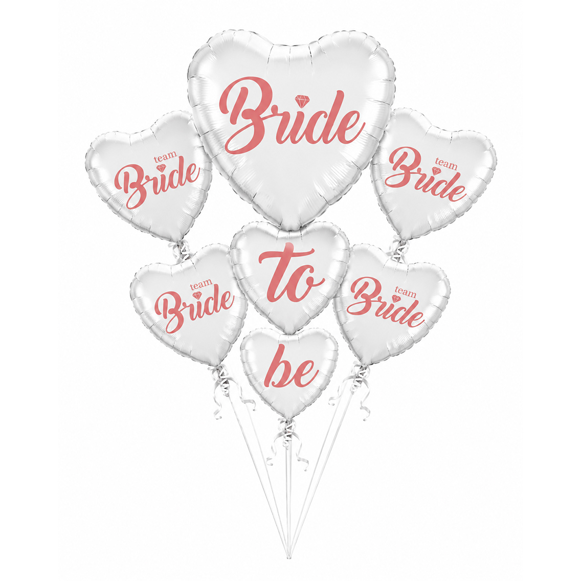 Brıde To Be 7'li Kalp Buket Set Folyo Balon