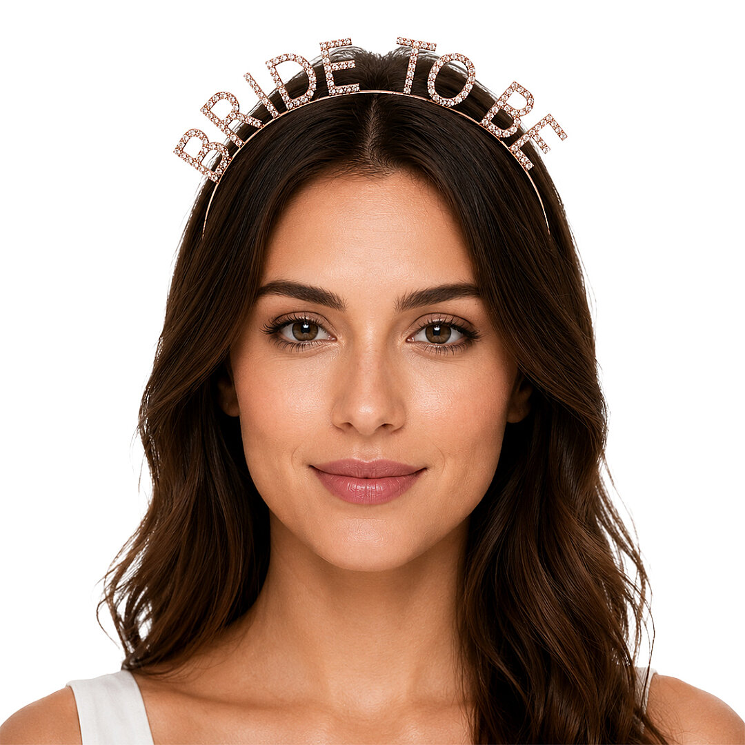 Bride To Be Taşlı Lüx Tac Rose Gold 