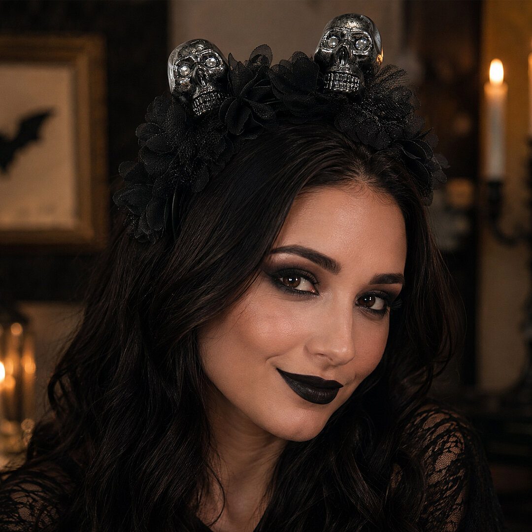 Cadılar Bayramı Hallowen Kuru Kafalı Taç - Beysüs