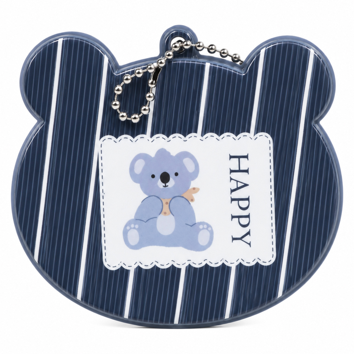 Çizgili Happy Çanta Cep Aynası