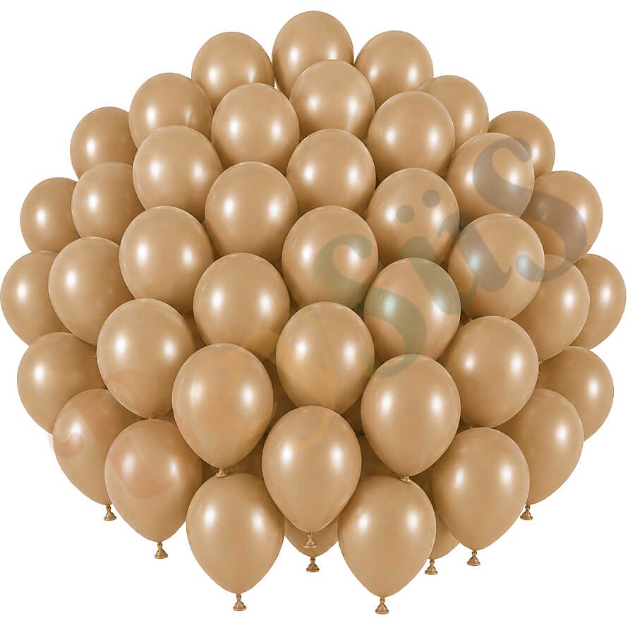 Çöl Kumu Renk Lateks Retro Balon (30 cm) - 50 Adet