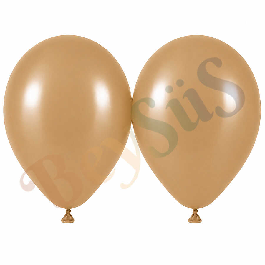 Çöl Kumu Renk Lateks Retro Balon (50 cm) - 2 Adet