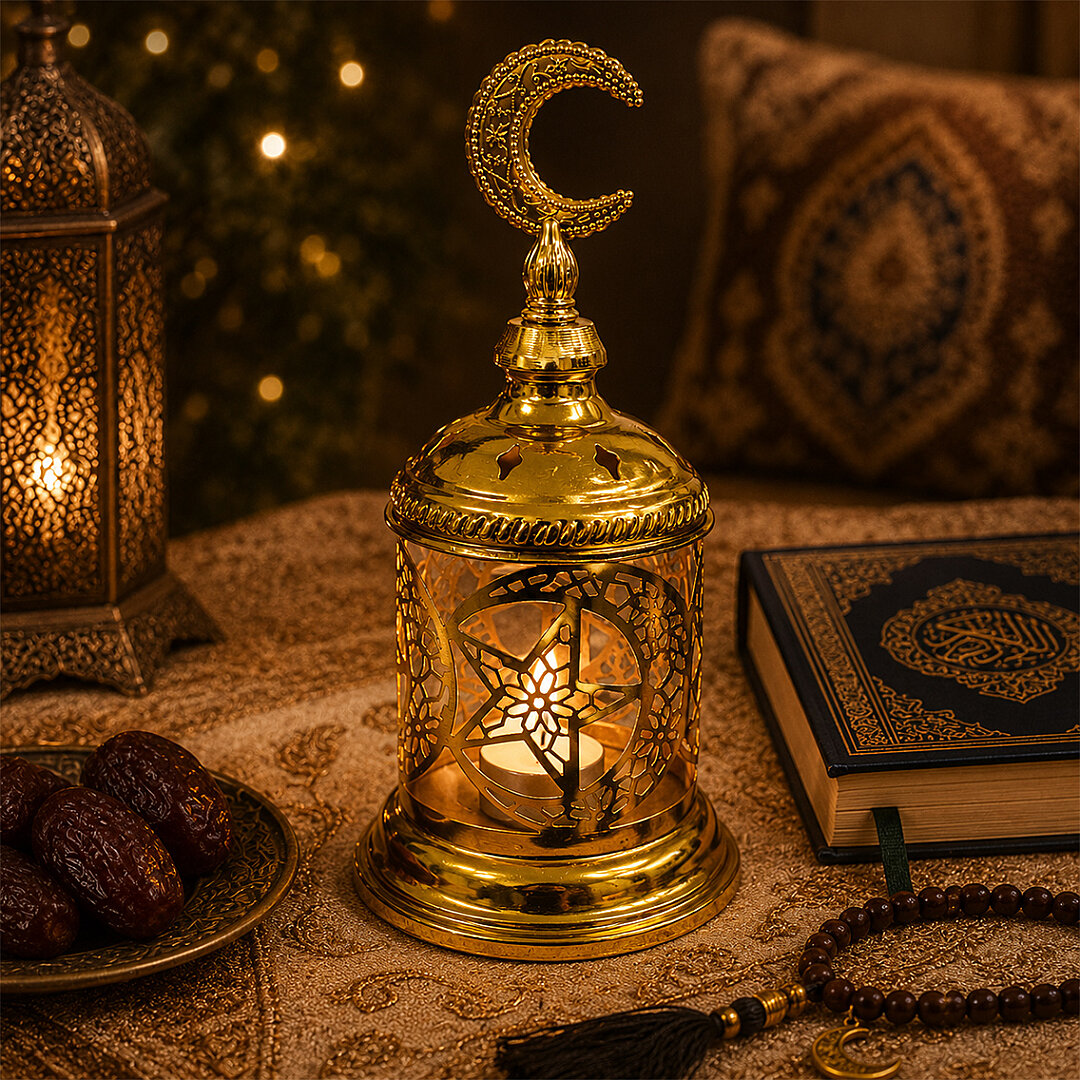 Dekoratif Ramazan Ayı Işıklı Kandil 24cm 