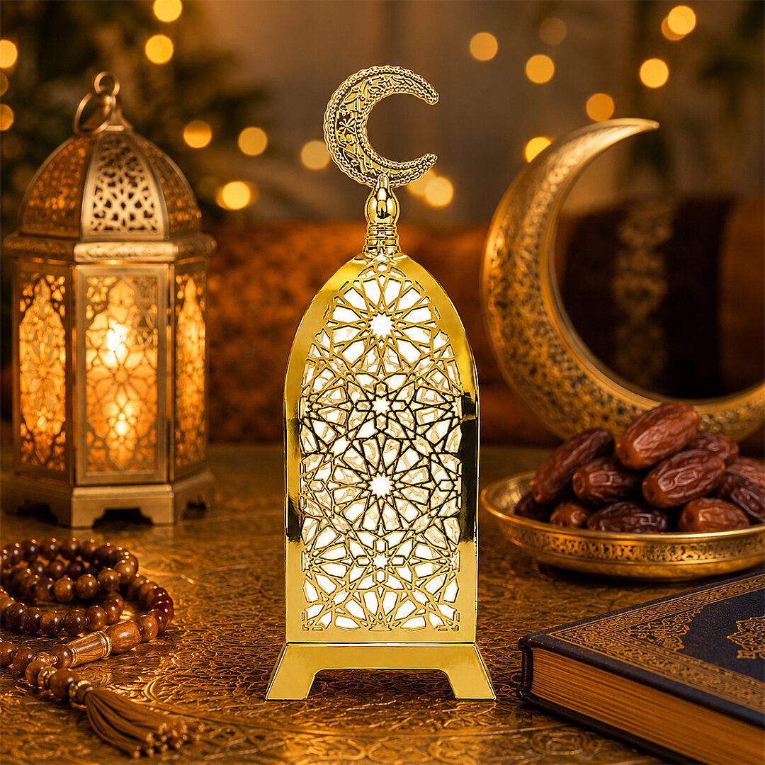 Dekoratif Ramazan Ayı Işıklı Kandil 26 cm 