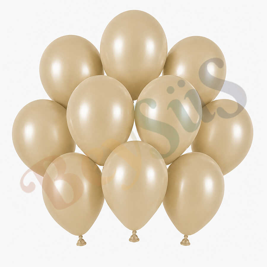 Deniz Kumu Renk Lateks Retro Balon (13 cm) - 10 Adet