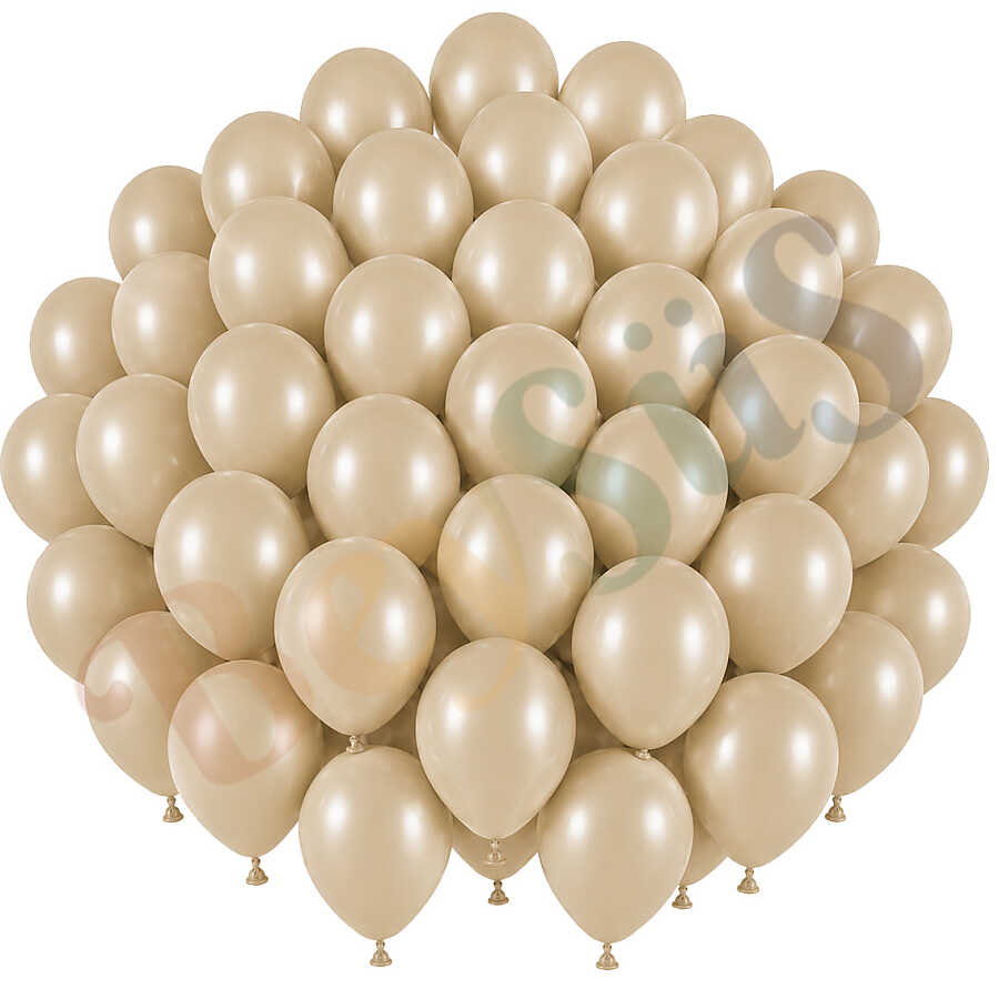 Deniz Kumu Renk Lateks Retro Balon (30 cm) - 50 Adet