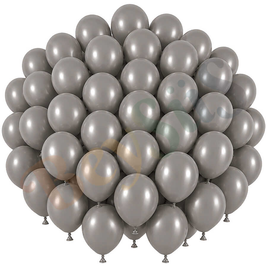Duman Renk Lateks Retro Balon (30 cm) - 50 Adet