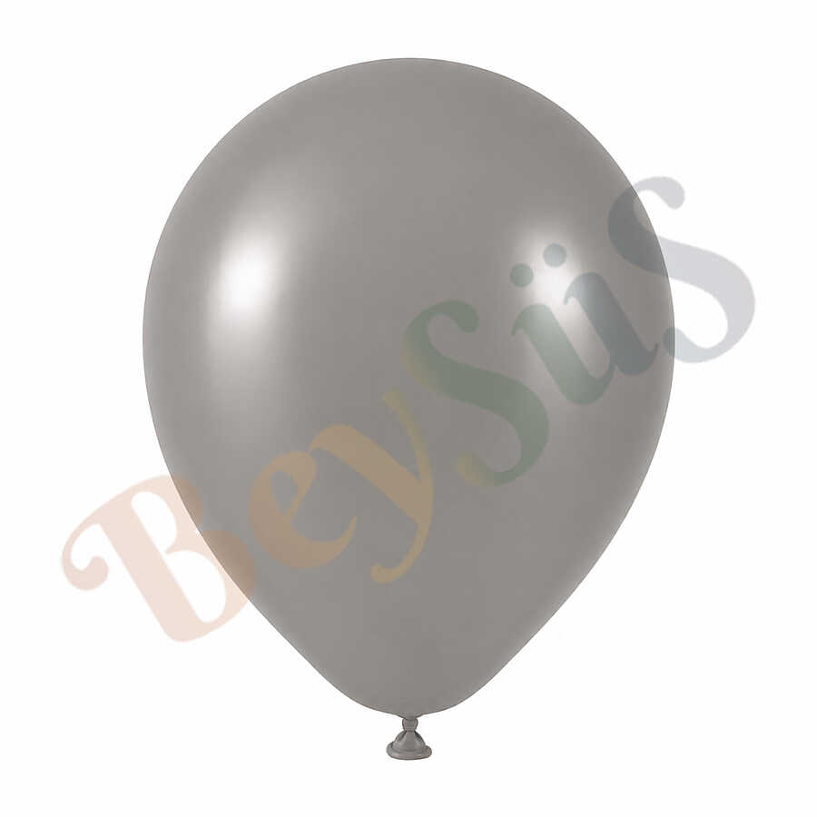 Duman Renk Lateks Retro Balon (60 cm) - 1 Adet