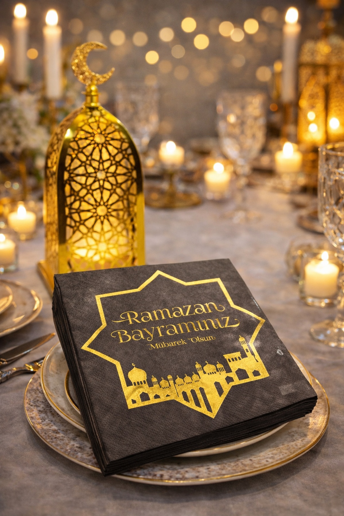 Ramazan Bayramı  Siyah Peçete 