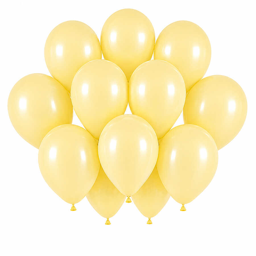 Fil Dişi Renk Lateks Pastel Balon (30 cm) - 12 Adet