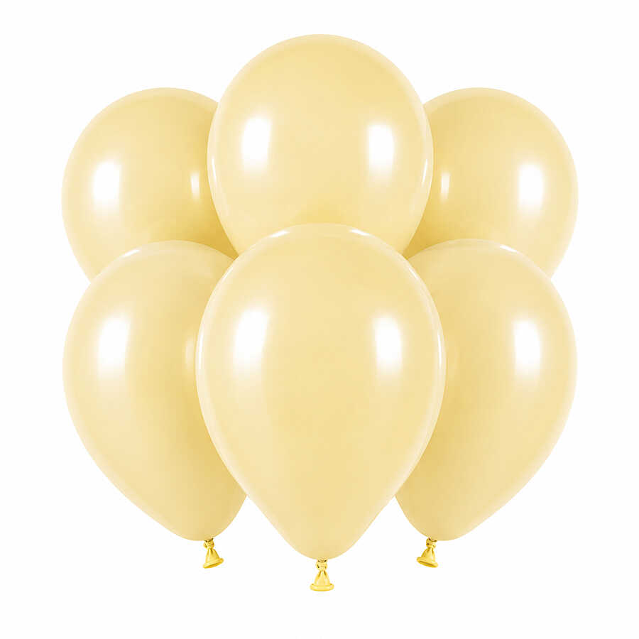Fil Dişi Renk Lateks Pastel Balon (30 cm) - 6 Adet