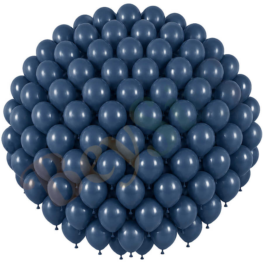 Fırtına Mavisi Renk Lateks Retro Balon (30 cm) - 100 Adet