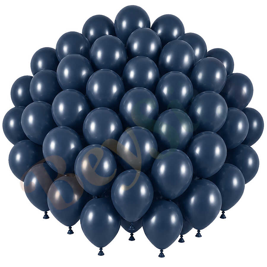 Fırtına Mavisi Renk Lateks Retro Balon (30 cm) - 50 Adet