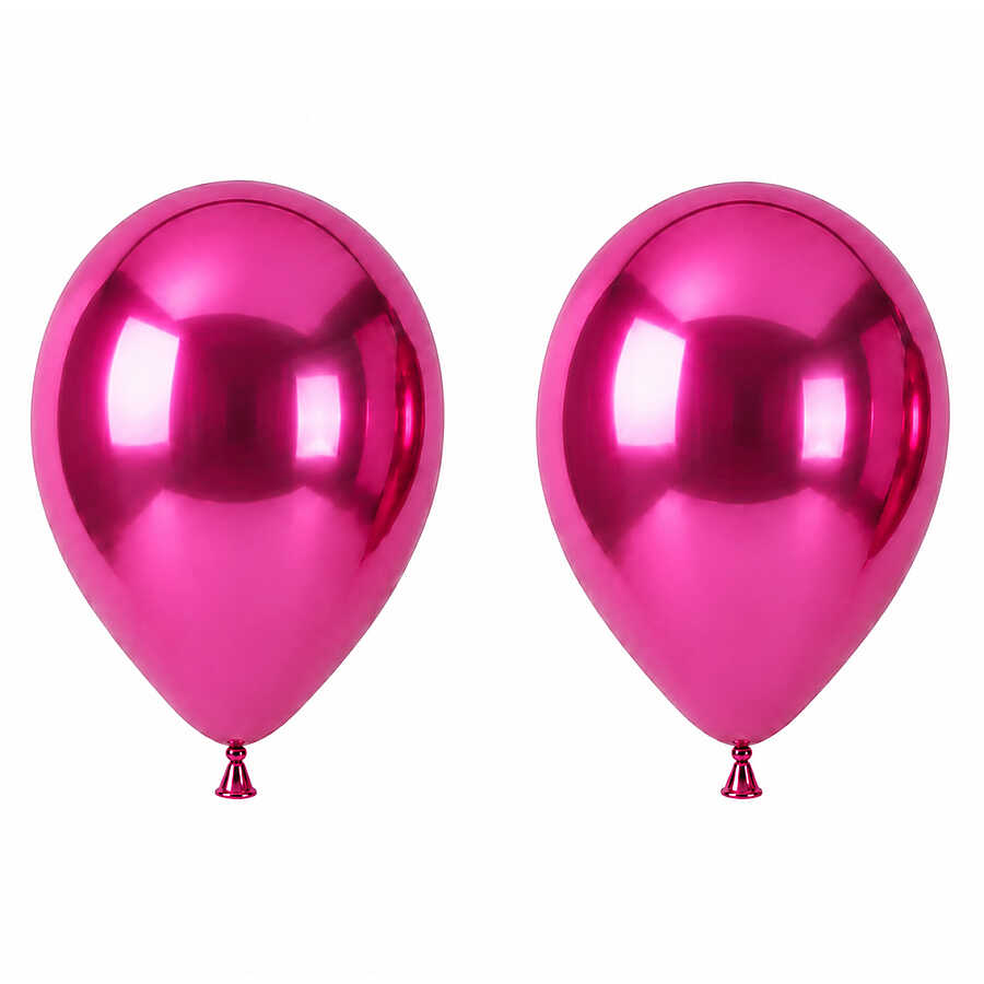 Fuşya Renk Lateks krom Balon (45 cm) - 2 Adet