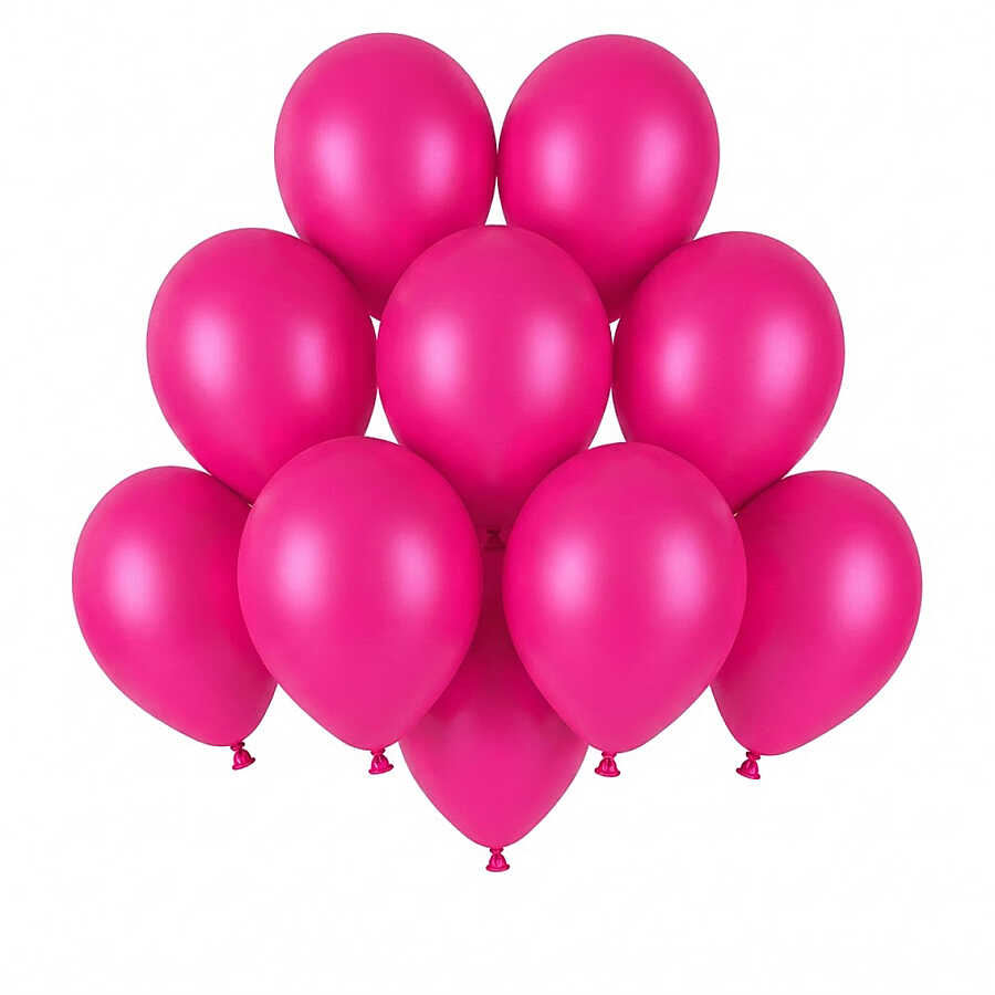Fuşya Renk Lateks Pastel Balon (13 cm) - 10 Adet