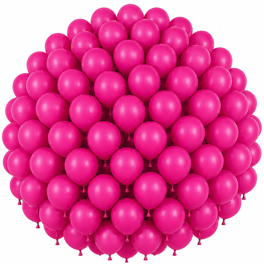 Fuşya Renk Lateks Pastel Balon (30 cm) - 100 Adet