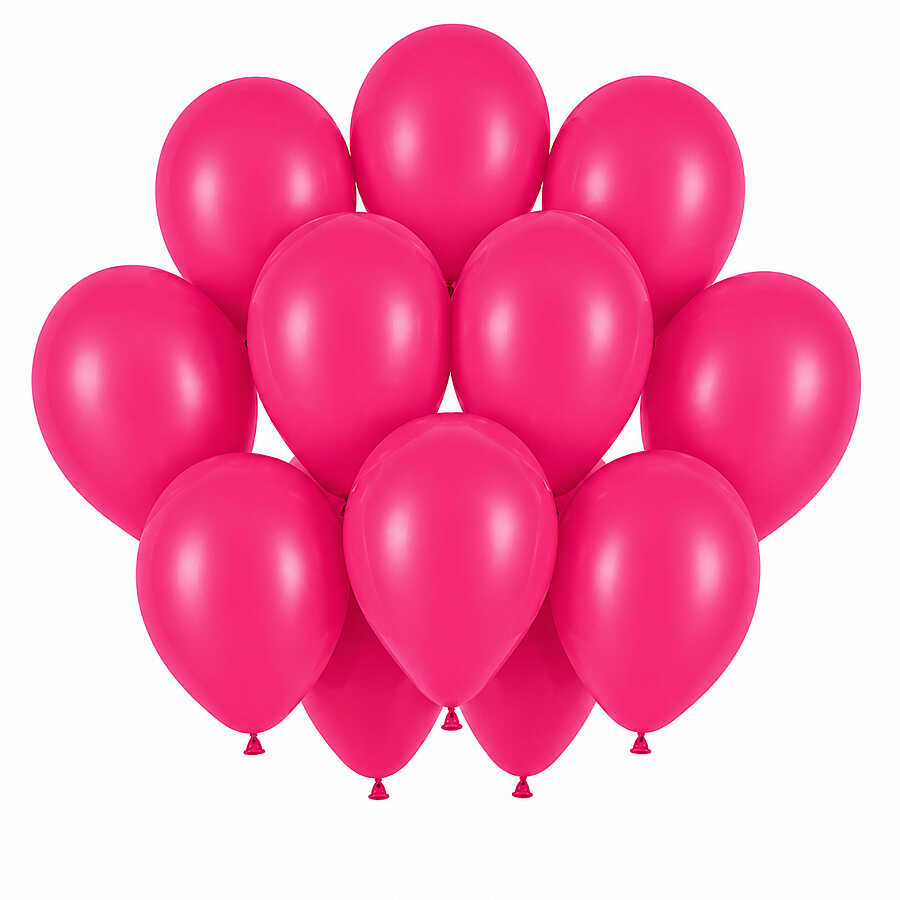 Fuşya Renk Lateks Pastel Balon (30 cm) - 12 Adet