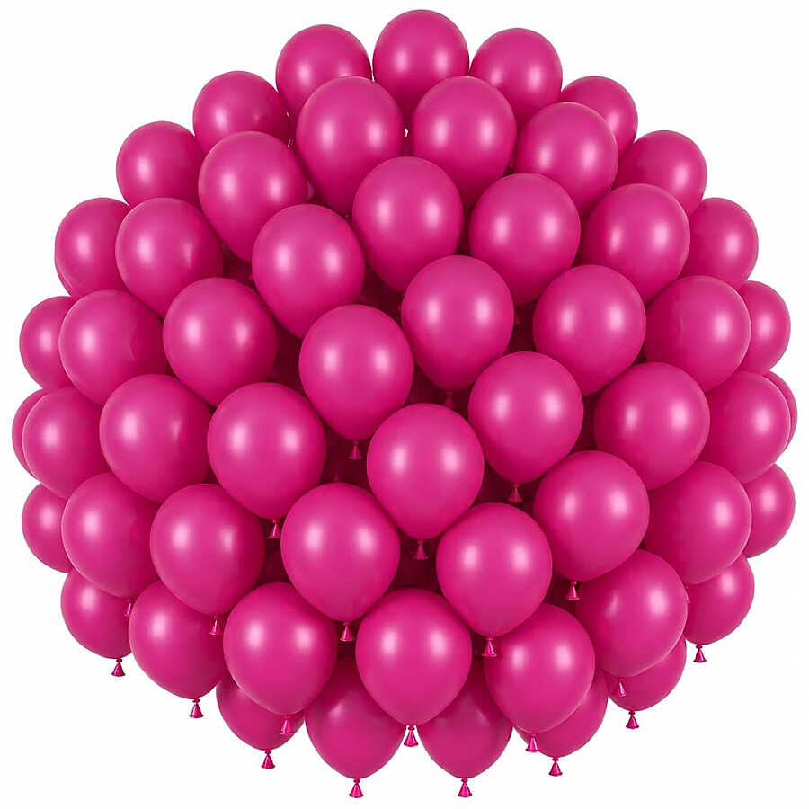 Fuşya Renk Lateks Pastel Balon (30 cm) - 50 Adet