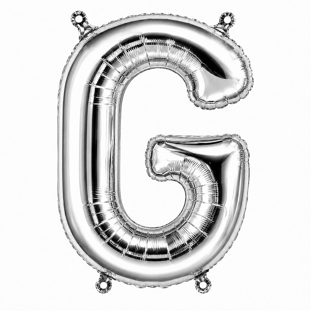 G Harfi Folyo Balon Gümüş Rengi (36 cm) 