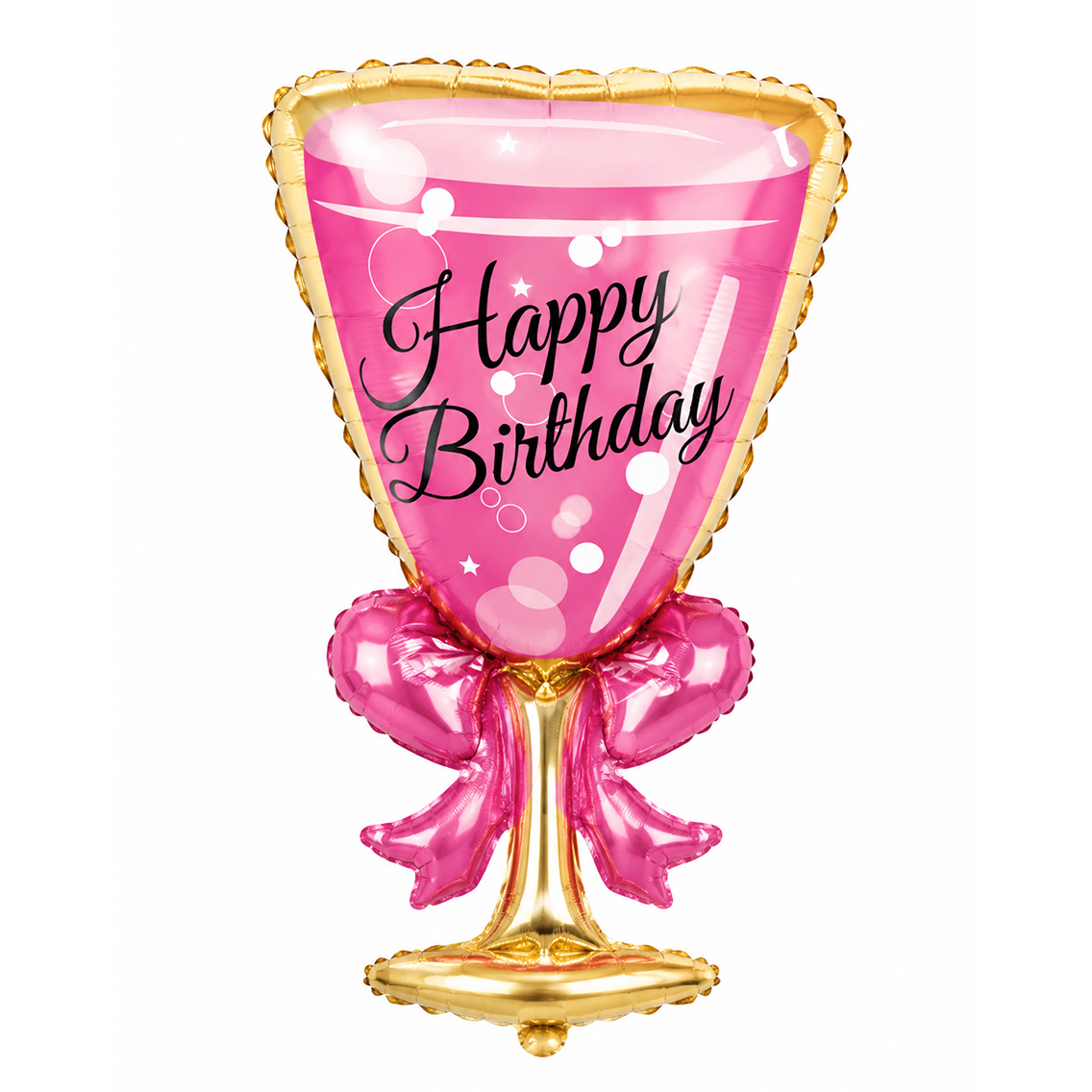 Happy Birthday Pembe Kadeh Folyo Balon
