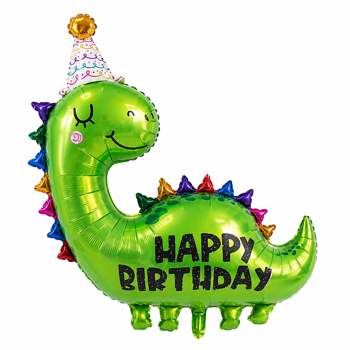 Happy Birthday Sevimli Dinazor Yeşil Folyo Balon