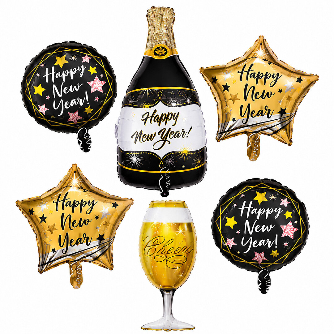 Happy New Years 6'lı Folyo Balon Set 