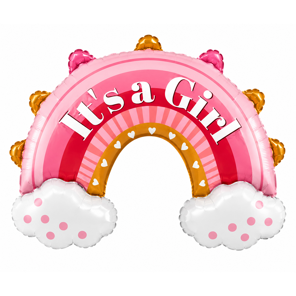 It's A Girl Pembe Gökkuşağı Folyo Balon