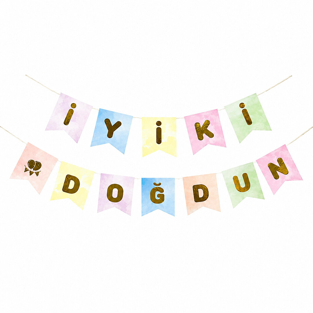 İyiki Doğdun Banner Makaron 