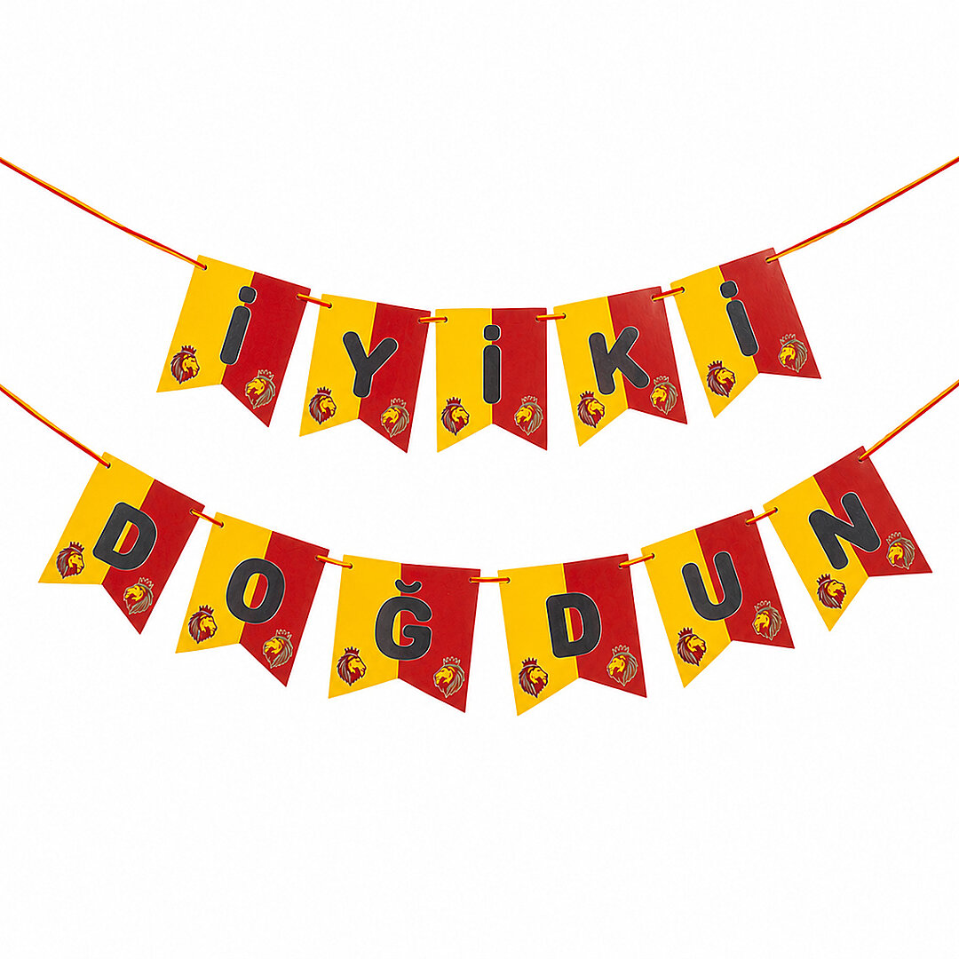 İyiki Doğdun Banner Sarı Kırmızı 