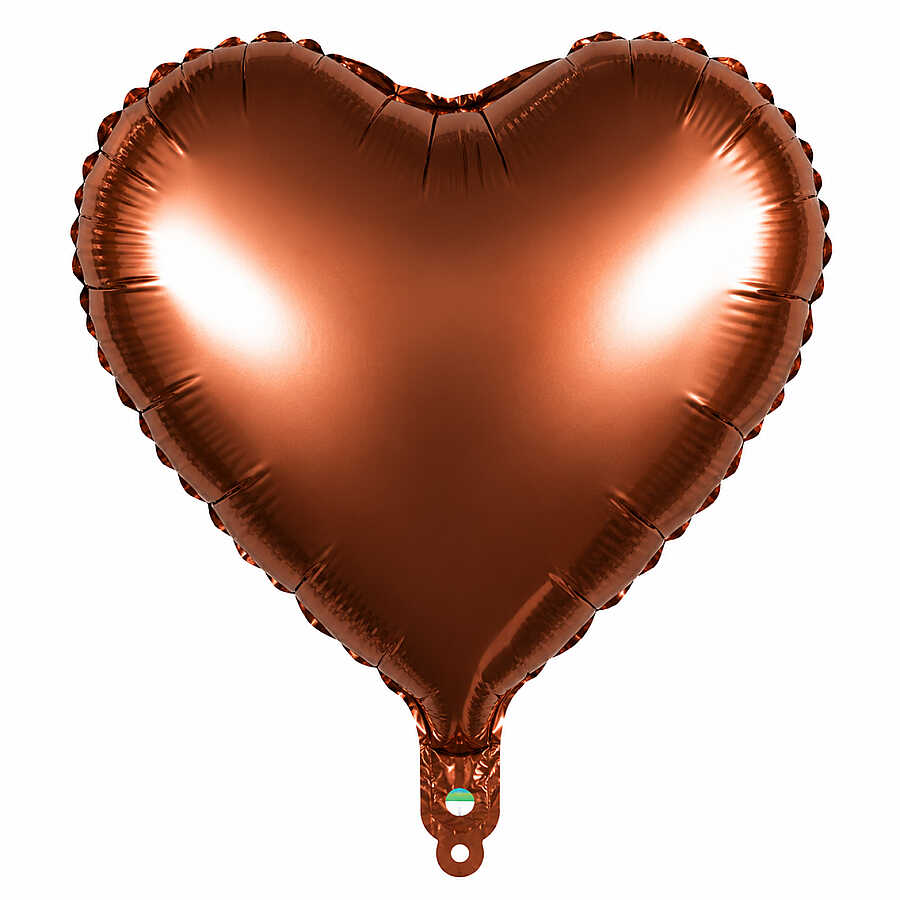 Kalp Folyo Balon Çikolata kahve (18 inc)