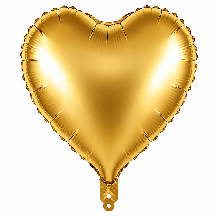 Kalp Folyo Balon Gold (18 inc)