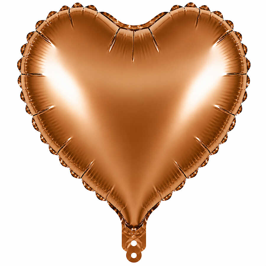 Kalp Folyo Balon Karamel (18 inc)