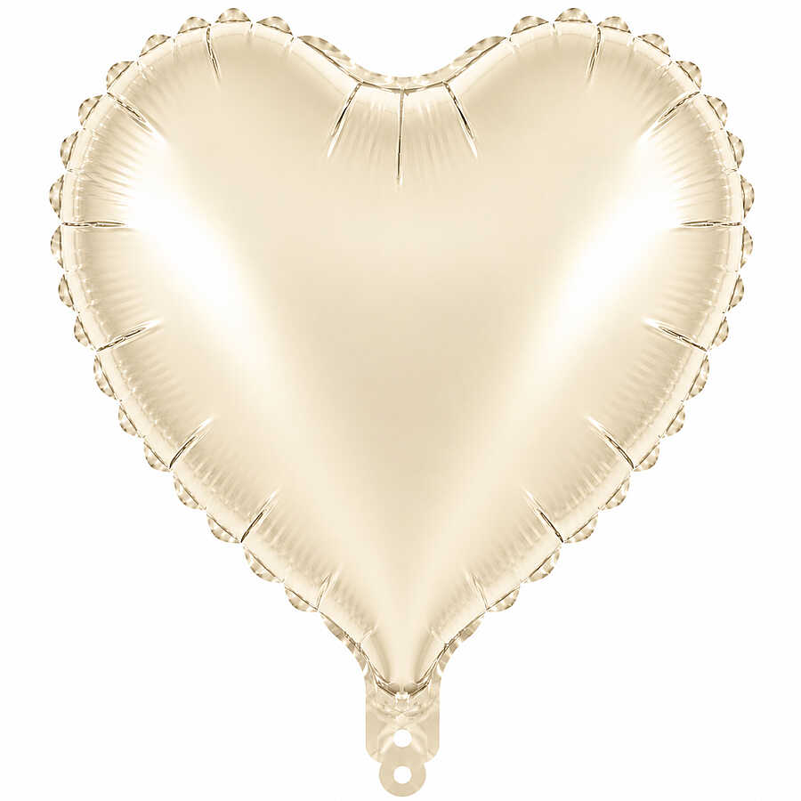 Kalp Folyo Balon Krem (18 inc)