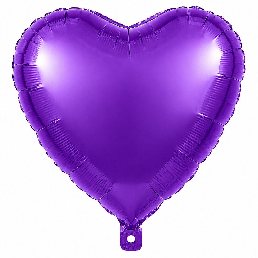 Kalp Folyo Balon Mor 24 inc 
