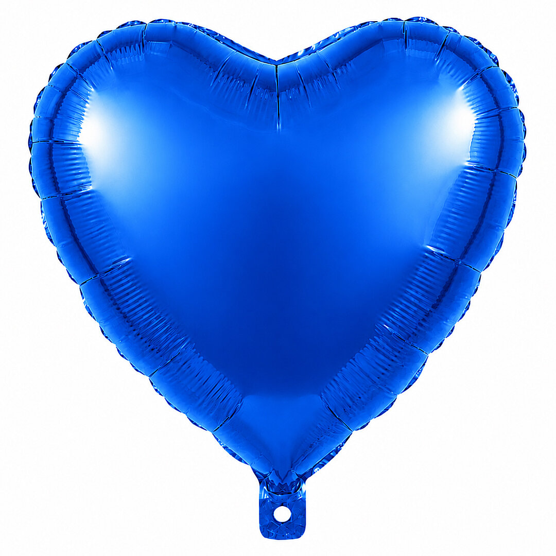 Kalp Folyo Balon Rose Mavi 24 inc 